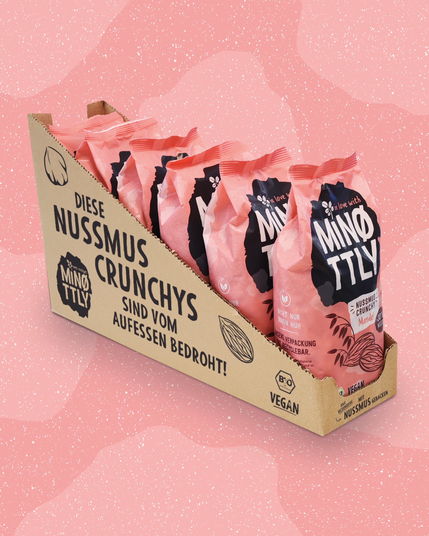 MiNøttly Bio Nussmus Crunchy Mandel - 6er Multipack
